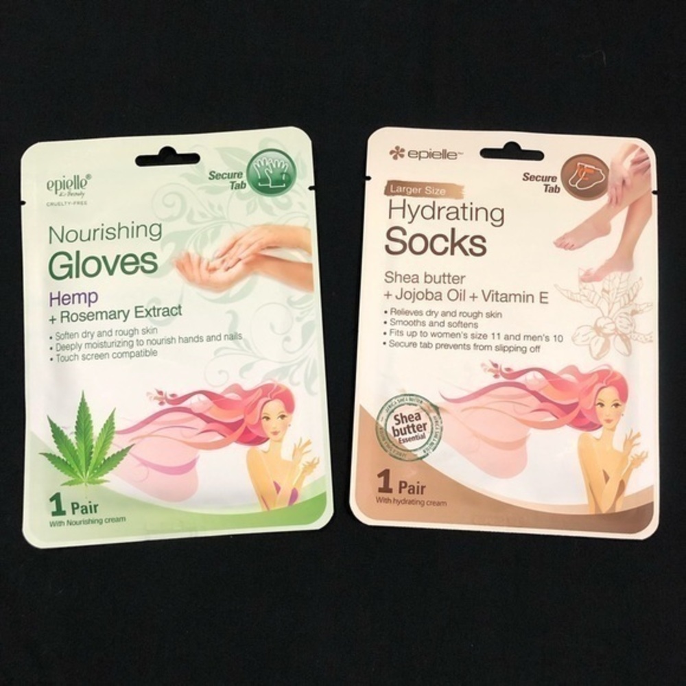 Epielle  Nourishing & Hydrating Gloves & Socks At Home Spa Treatments NWT